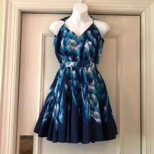 Lavender Brown print dress sz S